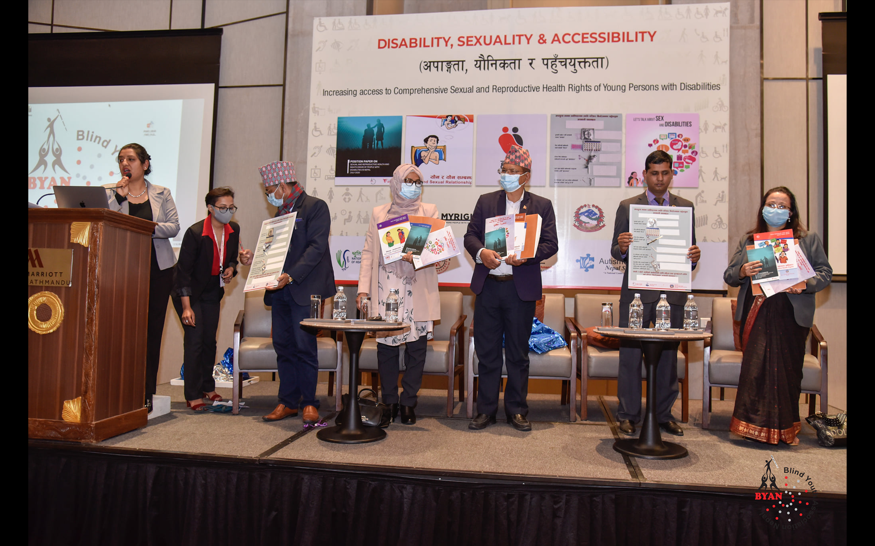 7 persons(4 female) in the stage disseminating accessible IEC